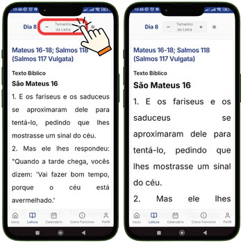 Ajustar tamanho da letra